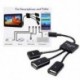 Samsung 3 in 1 Dual Micro USB 2.0 fogadó OTG Hub hím - női adapter kábel