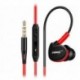Piros Vízálló fülhallgatók fülfülkékben HIFI Sport fejhallgató Bass fejhallgató   mikrofon
