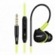 Zöld Vízálló fülhallgatók fülfülkékben HIFI Sport fejhallgató Bass fejhallgató   mikrofon