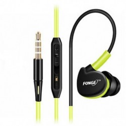 Zöld Vízálló fülhallgatók fülfülkékben HIFI Sport fejhallgató Bass fejhallgató   mikrofon