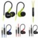 Zöld Vízálló fülhallgatók fülfülkékben HIFI Sport fejhallgató Bass fejhallgató   mikrofon