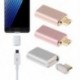 Ezüst Mágneses adapter Micro USB töltő kábel adat töltő Android Samsung ÚJ