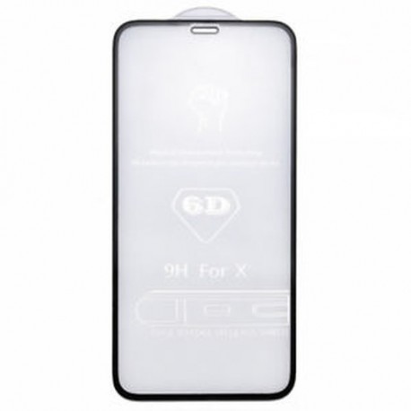 Az Iphone XS-hez 6D íves teljes fedettségű edzett üveg képernyővédő készülék iPhone X / XR / XS MAX számára