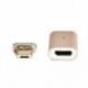 Rózsa arany ÚJ Mágneses adapter Micro USB töltő kábel adat töltő Android Samsunghoz