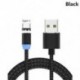 Szürke (C típus) Samsung C-típusú és Android fonott mágneses villámláshoz   USB töltőkábelhez