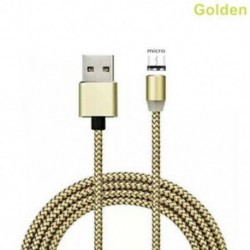 Arany (Android) Samsung C-típusú és Android fonott mágneses villámláshoz   USB töltőkábelhez