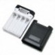 * 2 Black 4 Slot 5V 2A USB 4X 18650 Power Bank tok készlet töltő DIY doboz mobiltelefonhoz