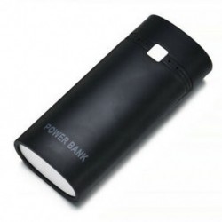 * 1 Black 2 Slot USB töltés Power Bank Shell zseblámpa töltő doboz Fit 18650 akkumulátor kimenet 5V