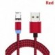 Piros (Android) Fonott mágneses villám   USB töltő Samsung Android és C típusú töltőkábelekhez