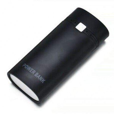 * 1 Black 2 Slot Töltés Tápfeszültség Bank Shell Zseblámpa Töltődoboz Fit 18650 Akkumulátor USB kimenet 5V