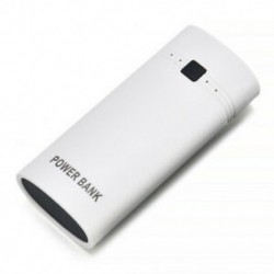* 1 Fehér 2 slot Töltés Tápfeszültség Bank Shell Zseblámpa Töltődoboz Fit 18650 Akkumulátor USB kimenet 5V