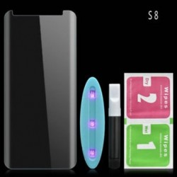 Samsung Galaxy S8 készülékhez Samsung Galaxy S8 S9 edzett üveg 3D íves Nano folyadék képernyővédő