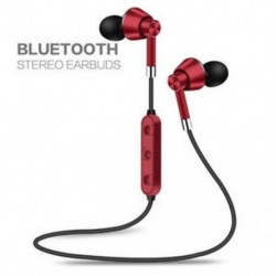 Piros Kihúzható fülhallgató Vezeték nélküli Bluetooth Sport fejhallgató Sztereó fülhallgató mikrofonnal