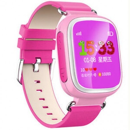 Rózsaszín 1 X Elveszett gyerekek Biztonságos GPS Tracker SOS Hívás Smart Watch csukló Android IOS