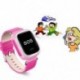 Rózsaszín 1 X Elveszett gyerekek Biztonságos GPS Tracker SOS Hívás Smart Watch csukló Android IOS