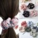 * 9 Piros Női rugalmas haj kötél gyűrű nyakkendő Scrunchie lófarok tulajdonosa virág haj zenekar