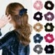 * 9 Világoskék Női rugalmas haj kötél gyűrű nyakkendő Scrunchie lófarok tulajdonosa virág haj zenekar