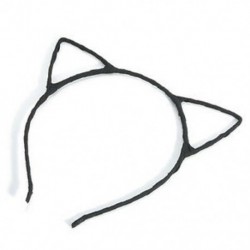 Fekete Divat nők aranyos macska Kitty cica fülek fém haj zenekar fejpánt Cosplay fél