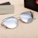 Ezüstkék Női retro fémkeret tükörre szabott napszemüveg túlméretezett macska szemüvegek szemüveg