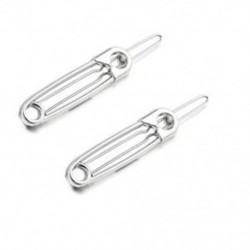 Ezüst 2PCS Női Divat Arany Ezüst Gemkapocs Haj Bobby Pins Barrette Hairpin Clip