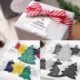 Egyszerű Boldog karácsonyt lógó kártya díszek ajándék címke esküvői fél karácsonyi fa dekoráció