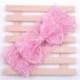 Rózsaszín 7PCS Baby Girls Kids csipke íj fejpánt Hairband Stretch Head Band kiegészítők