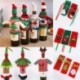 * 12 Santa nadrág karácsonyi Candy táskák Bor harisnya üveg ajándék táska Xmas dekoráció