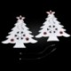 Jávorszarvas 9PCS karácsonyi fehér jávorszarvas Bell szarvas díszek Xmas fa függő fél dekoráció