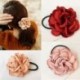 Khaki Elasztikus kötél hajszalagok Scrunchie lófarok birtokosa rózsa virág haj kiegészítők