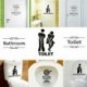 * 9 WC-ülés WC fali matrica Vinyl Art levehető fürdőszoba falfestmény otthon DIY dekoráció