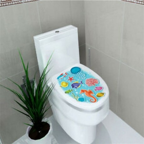 * 16 WC-ülés WC fali matrica Vinyl Art levehető fürdőszoba falfestmény otthon DIY dekoráció