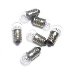 10 db E10 2.5V 0,3A miniatűr csavarmenet Elektromos kísérlet Izzó csavaros lámpa gyöngyök