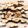 100db 19x17x4mm-es Szív alakú fa dísz - Friss házasok gravítozással - Ünnepi dísz - Karácsonyi dekoráció - 4