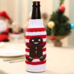 * 2 Mézeskalács ember Karácsonyi Santa Pants Candy táskák Bor harisnya üveg ajándék táska Xmas dekoráció