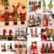 * 7 Hóember Karácsonyi Santa Pants Candy táskák Bor harisnya üveg ajándék táska Xmas dekoráció