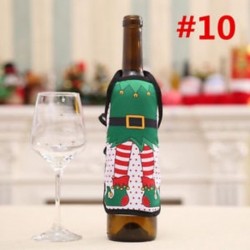 * 10 Karácsonyi Santa Pants Candy táskák Bor harisnya üveg ajándék táska Xmas dekoráció