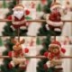 C Karácsonyi díszek Mikulás hóember rénszarvas játék baba Hang dekoráció ajándék