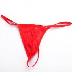 Piros Új férfiak G-string hevederek hálós fehérnemű T-back rövidnadrág Bikini alsónadrág Nightwear