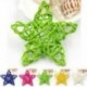Arany 5Pcs / Set 6CM Rattan Csillagdísz Díszek DIY Karácsony / Születésnap &amp  Home Deor