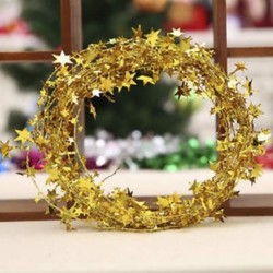 Sárga 7.5m karácsonyfa csillag fenyő Garland függő dísz Xmas party fesztivál dekoráció