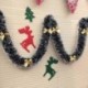 Egyszerű sötétzöld 2m-es karácsonyfa Bowknots Tinsel Garland fali ajtó dekoráció Home Party díszek
