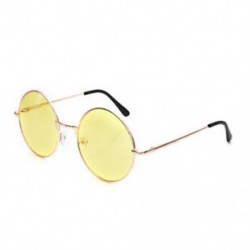 Sárga Női divat retro kerek műanyag szemüveg objektív napszemüveg szemüveg keret szemüveg