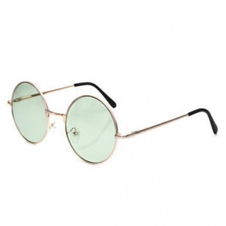 Zöld Női divat retro kerek műanyag szemüveg objektív napszemüveg szemüveg keret szemüveg