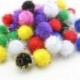 Színes 100pcs plüss labda 15mm karácsonyi díszek kézműves karácsonyi ajándék doboz dekoráció DIY
