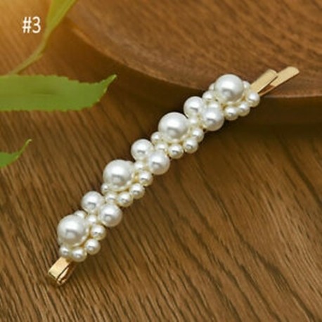 * 3 Pearl Pearl Flower Crystal hajcsapok Clips koszorúslány oldal fésű esküvői menyasszonyi ékszerek