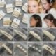 * 3 Pearl Pearl Flower Crystal hajcsapok Clips koszorúslány oldal fésű esküvői menyasszonyi ékszerek