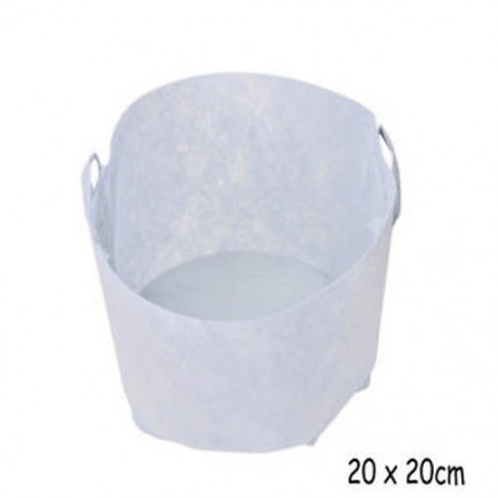 2 Gallon with Handles Kerek szövet edények növény tasak gyökér konténer nő zsák levegőztető tartály fehér