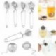 * 4 Rozsdamentes acél laza tea levélszűrő gyógynövény fűszer szűrő diffúzor tea infuser