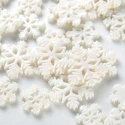 L-3.0cm 10db klasszikus fehér hópehely díszek Karácsonyi ünnep fél otthoni dekoráció