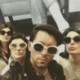 Piros keret   szürke lencse Retro köpeny szemüveg Unisex napszemüveg Rapper kerek árnyalatok keretek szemüveg
